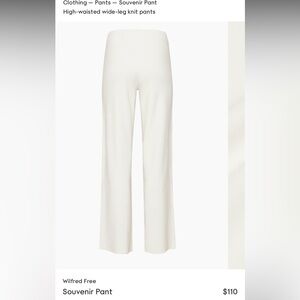 Aritzia white knit pants (xs)